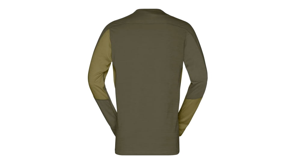 Norrona Falketind Equaliser Merino Round Neck Shirt - Mens, Olive Drab/Olive Night, Small, 1820-22 3908 S