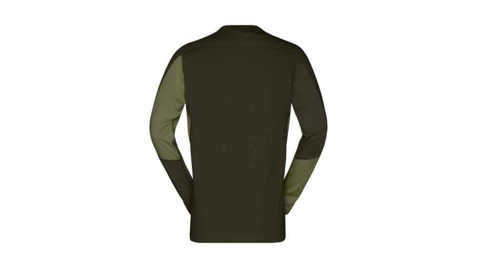 Norrona Falketind Equaliser Merino Round Neck Shirt - Mens, Olive Night/Rosin, Extra Large, 1820-22-3319-XL