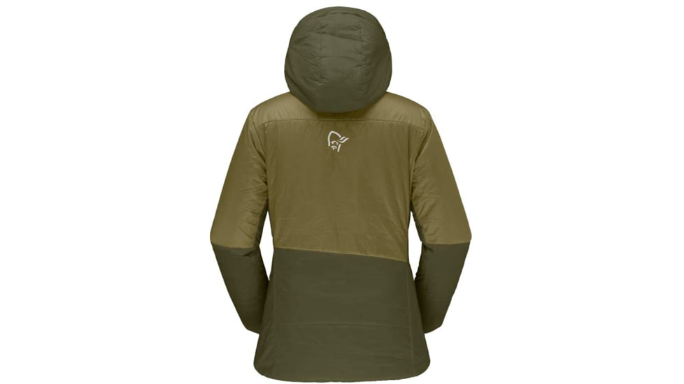 Norrona Falketind Thermo Hooded Jacket - Womens, Olive Drab/Olive Night, Small, 1857-22 3908 S