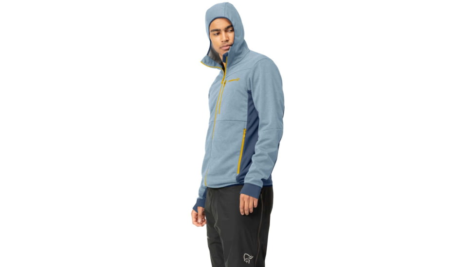 Norrona Falketind Warm Octa Hooded Jacket - Mens, Blue Fog/Vintage Indigo, Small, 1815-22 6634 S