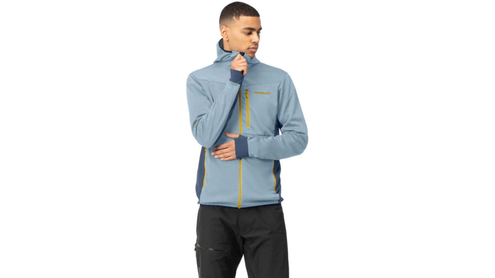 Norrona Falketind Warm Octa Hooded Jacket - Mens, Blue Fog/Vintage Indigo, Small, 1815-22 6634 S