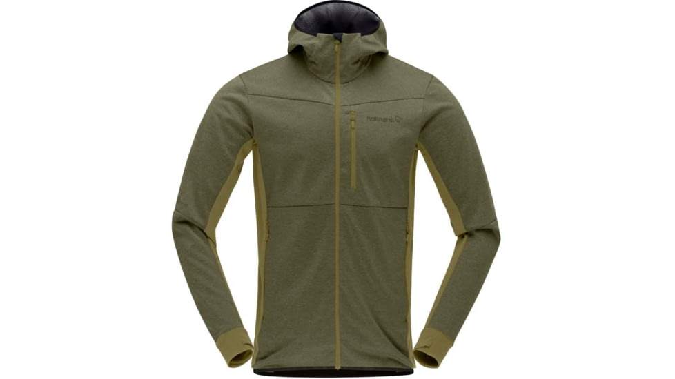 Norrona Falketind Warm Octa Hooded Jacket - Mens, Olive Night/Olive Drab, Small, 1815-22 3304 S