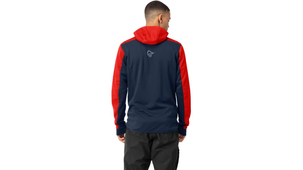 Norrona Falketind Warm2 Octa Hood - Mens, Arednalin/Indigo Night, Large, 7042698452320