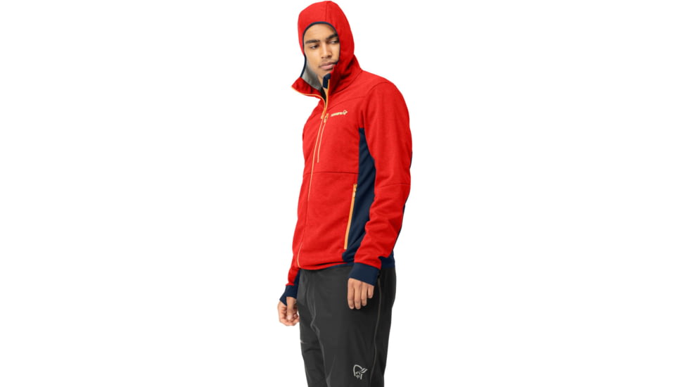 Norrona Falketind Warm2 Octa Hood - Mens, Arednalin/Indigo Night, Large, 7042698452320