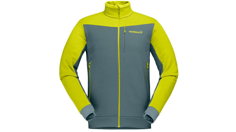 Norrona Falketind Warmwool2 Stretch Jacket - Mens, Sulphur Spring/North Atlantic, Small, 7042698457769