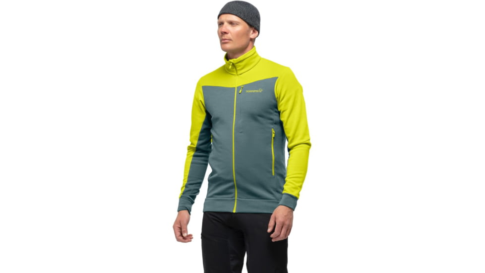 Norrona Falketind Warmwool2 Stretch Jacket - Mens, Sulphur Spring/North Atlantic, Small, 7042698457769