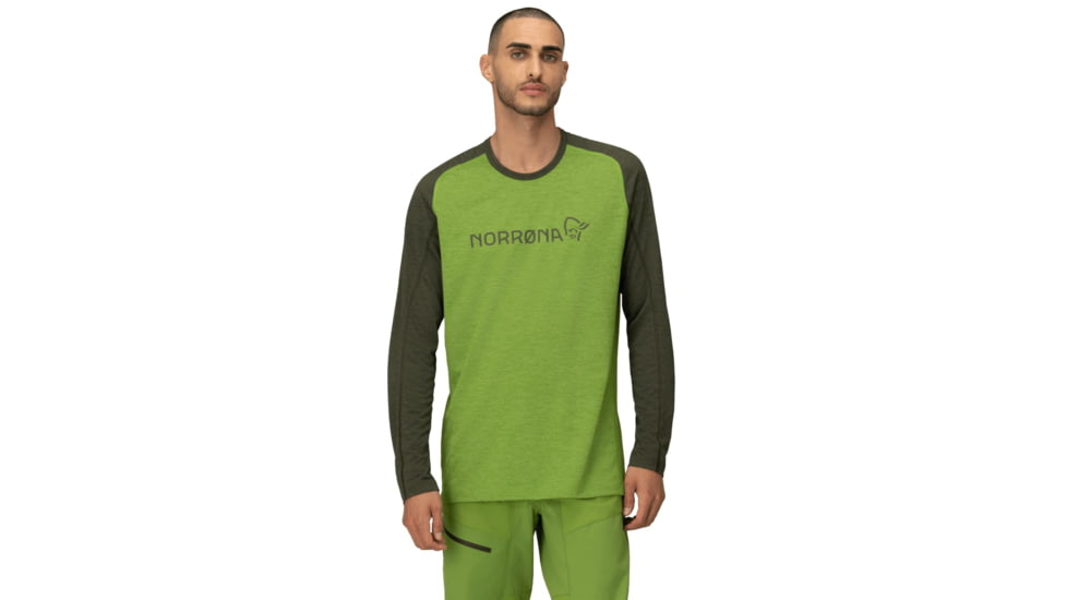 Norrona Fjora Equaliser Lightweight Long Sleeve - Mens, Norrona Green, Large, 2222-18-3397-L