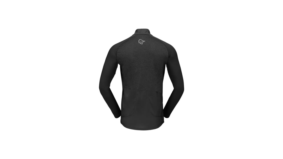 Norrona Fjora Equaliser Long Sleeve Zip Top - Mens, Caviar, Large, 2214-21-7718-L