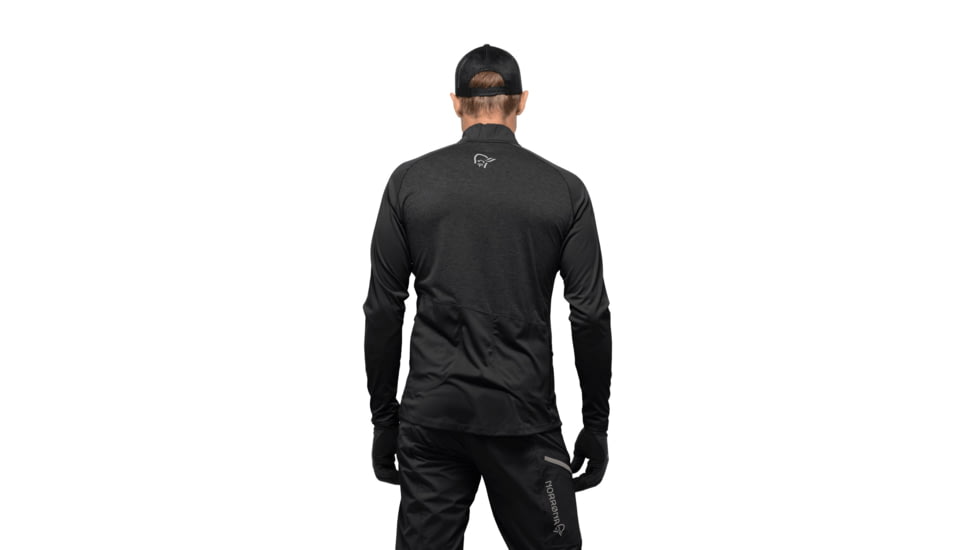 Norrona Fjora Equaliser Long Sleeve Zip Top - Mens, Caviar, Large, 2214-21-7718-L