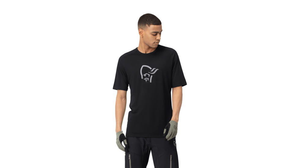 Norrona Fjora Wool T-Shirt - Mens, Caviar, Small, 2224-21-7718-S