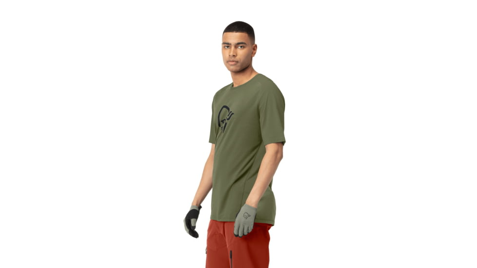 Norrona Fjora Wool T-Shirt - Mens, Olive Night, Medium, 2224-21-3301-M