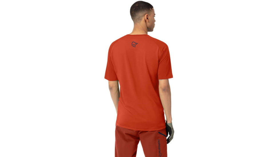 Norrona Fjora Wool T-Shirt - Mens, Rooibos Tea/Indigo Night, Medium, 2224-21 5511 M