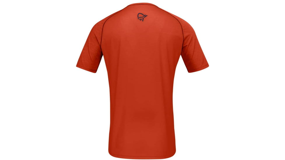 Norrona Fjora Wool T-Shirt - Mens, Rooibos Tea/Indigo Night, Medium, 2224-21 5511 M
