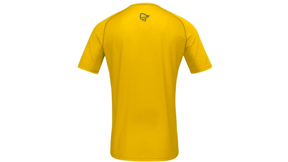 Norrona Fjora Wool T-Shirt - Mens, Sulphur/Vintage Indigo, Small, 2224-21 5012 S