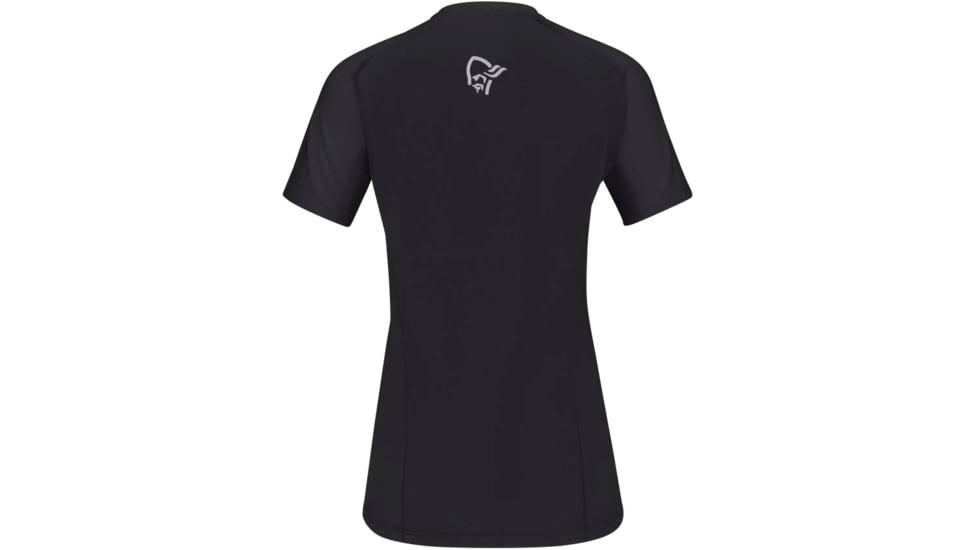 Norrona Fjora Wool T-Shirt - Womens, Caviar Black, Small, 2225-21 7718 S