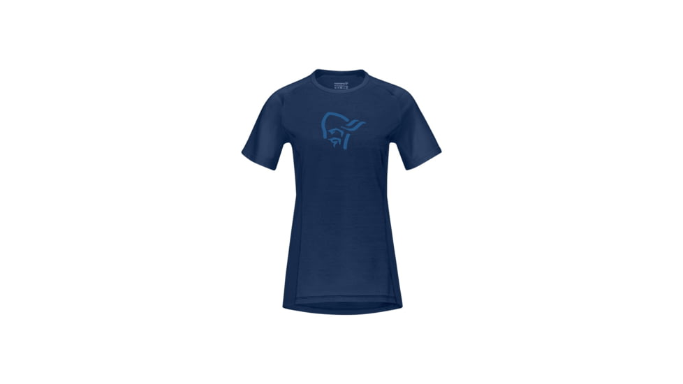 Norrona Fjora Wool T-Shirt - Womens, Indigo Night/Infinity, Extra Small, 2225-21-2203-XS