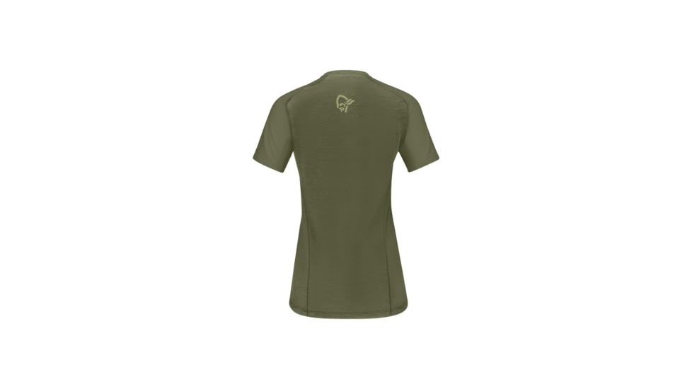 Norrona Fjora Wool T-Shirt - Womens, Olive Night, Medium, 2225-21-3301-M