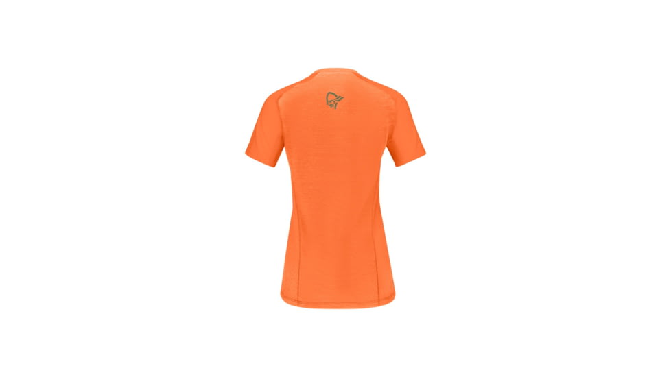 Norrona Fjora Wool T-Shirt - Womens, Orange Alert, Extra Small, 2225-21-5620-XS