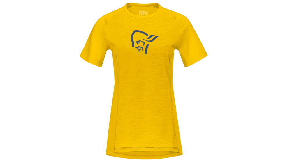 Norrona Fjora Wool T-Shirt - Womens, Sulphur, Small, 2225-21 5010 S