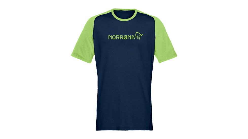 Norrona Fjr Equaliser Lightweight T-Shirt - Mens, Foliage/Indigo Night, Medium, 7042698437143