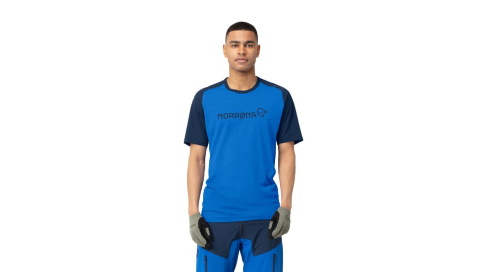 Norrona Fjr Equaliser Lightweight T-Shirt - Mens, Olympian Blue/Indigo Night, Medium, 7042698437228