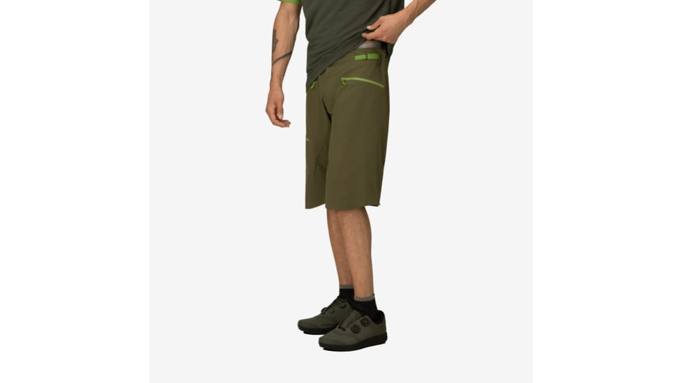 Norrona Fjra Flex1 Mid Weight Shorts - Mens, Olive Night/Norrona Green, Large, 2217-21-3324-L