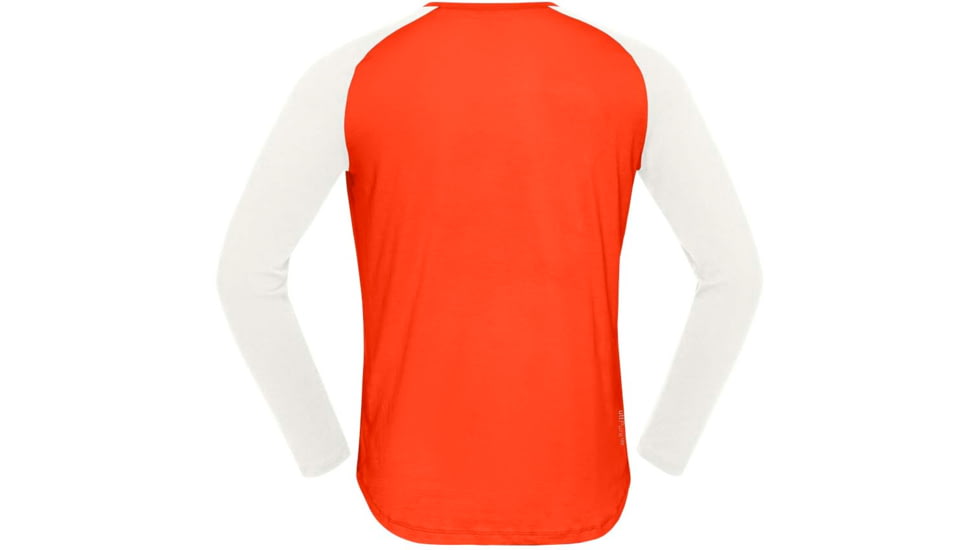 Norrona PureUll Norrona Long Sleeve - Mens, Arednalin Red/Snowdrop, Medium, 5262-21 5643 M