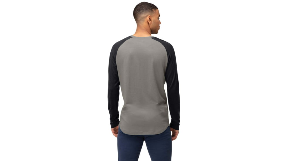 Norrona PureUll Norrona Long Sleeve - Mens, Castor Grey/Caviar Black Melange, 2XL, 5262-21 8704 XXL