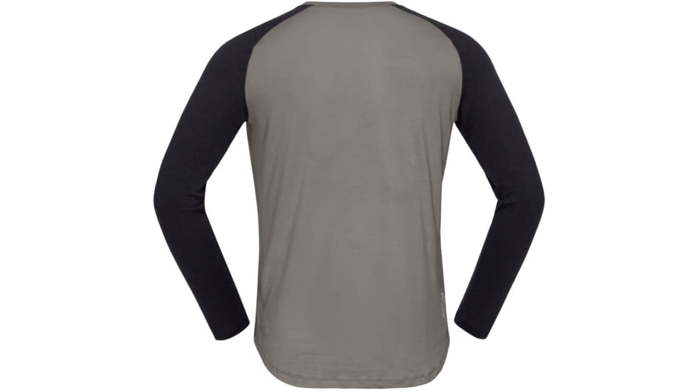 Norrona PureUll Norrona Long Sleeve - Mens, Castor Grey/Caviar Black Melange, 2XL, 5262-21 8704 XXL
