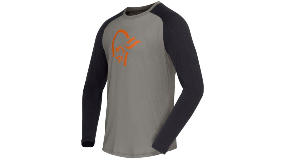 Norrona PureUll Norrona Long Sleeve - Mens, Castor Grey/Caviar Black Melange, 2XL, 5262-21 8704 XXL
