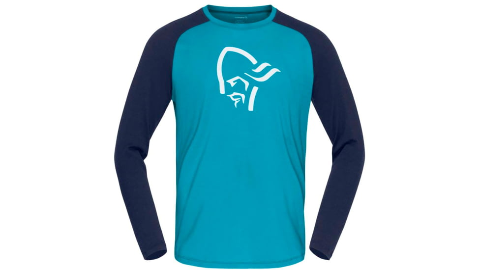 Norrona PureUll Norrona Long Sleeve - Mens, Hawaiian Surf/Indigo Night, 2XL, 5262-21 6609 XXL