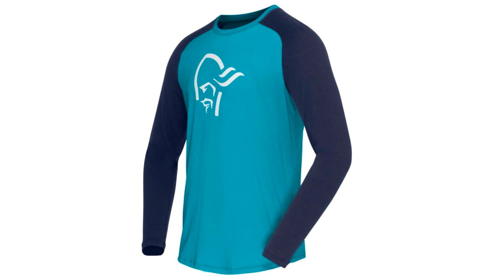 Norrona PureUll Norrona Long Sleeve - Mens, Hawaiian Surf/Indigo Night, 2XL, 5262-21 6609 XXL