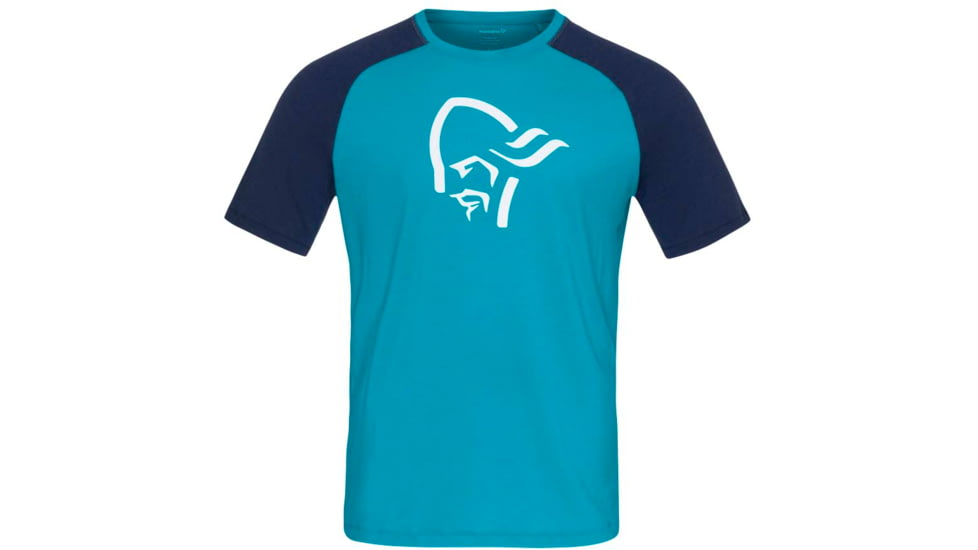 Norrona PureUll Norrona T-Shirt - Mens, Hawaiian Surf/Indigo Night, Small, 5261-21 6609 S