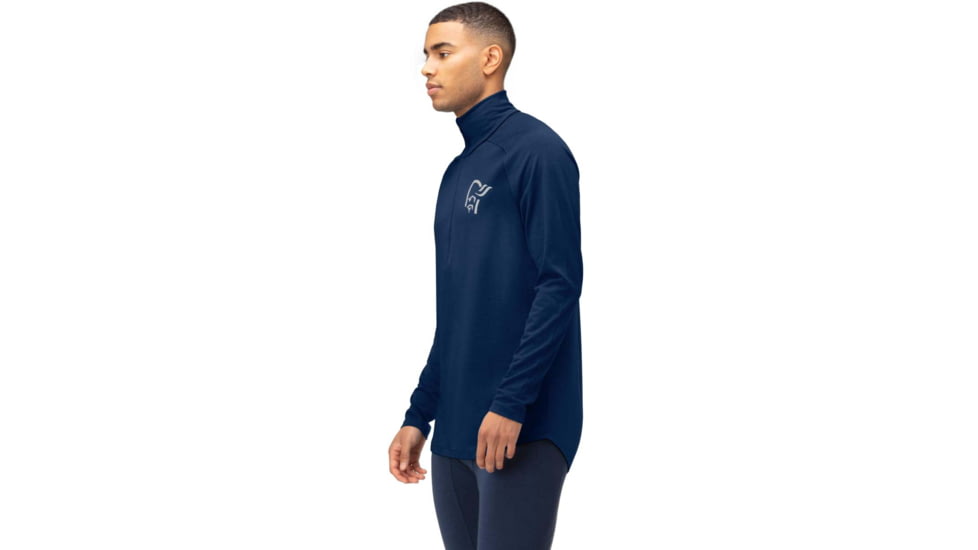 Norrona PureUll Norrona Zip Neck Shirt - Mens, Indigo Night, Large, 5270-21 2295 L