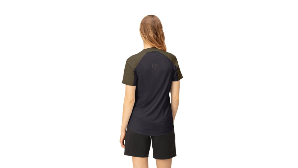 Norrona Senja Equaliser Lightweight T-Shirt - Womens, Olive Night, Large, 5807-23-3301-L