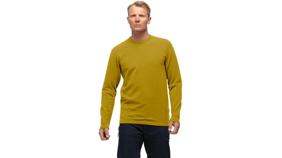Norrona Skibotn Crew Neck Shirt - Mens, Golden Palm, Extra Large, 7042698463579