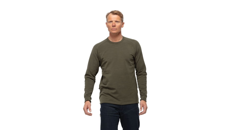 Norrona Skibotn Crew Neck Shirt - Mens, Olive Night, Extra Large, 7042698394309