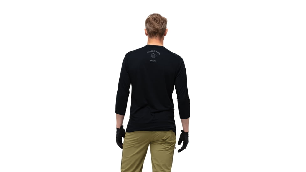 Norrona Skibotn Wool 3/4 T-Shirt - Mens, Caviar, Medium, 7042698392923