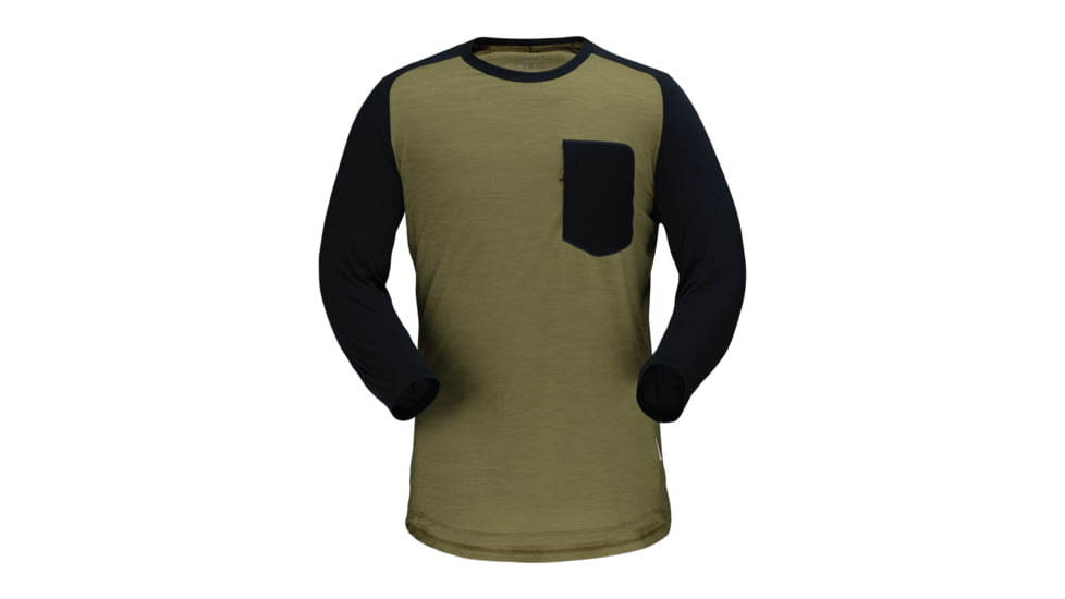 Norrona Skibotn Wool 3/4 T-Shirt - Men's, Olive Drab, Extra Large, 4202-20 3897 XL