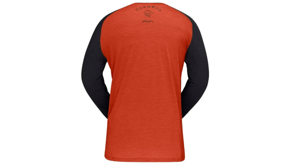Norrona Skibotn Wool 3/4 T-Shirt - Mens, Rooibos Tea, Extra Large, 4202-20 5510 XL