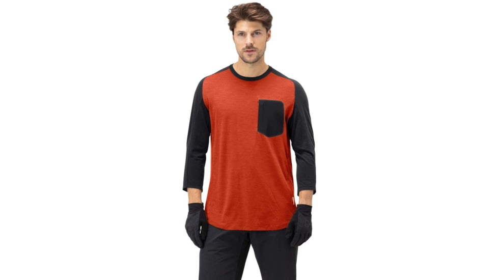 Norrona Skibotn Wool 3/4 T-Shirt - Mens, Rooibos Tea, Extra Large, 4202-20 5510 XL