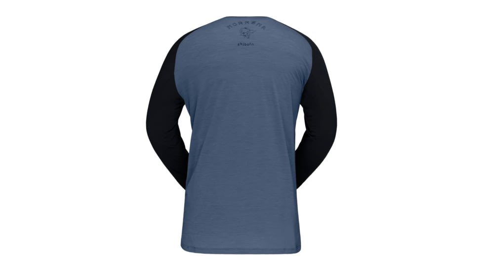 Norrona Skibotn Wool 3/4 T-Shirt - Mens, Vintage Indigo, Extra Large, 7042698430755