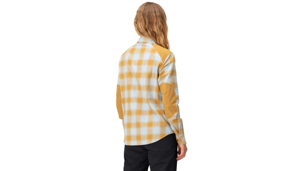 Norrona Svalbard Flannel Shirt - Womens, Blue Fog/Camelflage, Extra Small, 2401-23 6637 XS