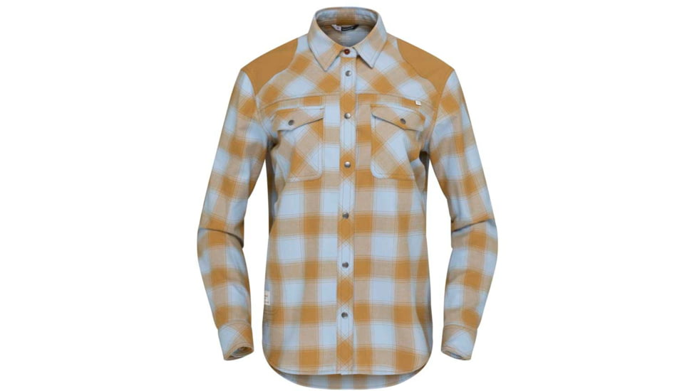 Norrona Svalbard Flannel Shirt - Womens, Blue Fog/Camelflage, Extra Small, 2401-23 6637 XS