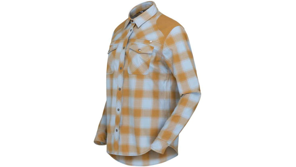 Norrona Svalbard Flannel Shirt - Womens, Blue Fog/Camelflage, Extra Small, 2401-23 6637 XS