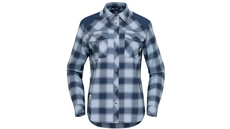 Norrona Svalbard Flannel Shirt - Womens, Blue Fog/Indigo Night, Large, 2401-23 6626 L