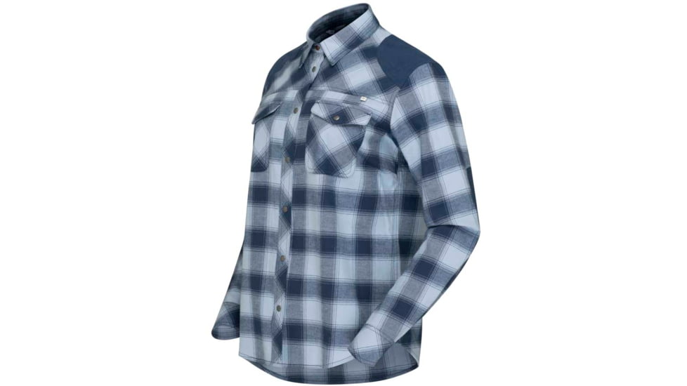Norrona Svalbard Flannel Shirt - Womens, Blue Fog/Indigo Night, Large, 2401-23 6626 L