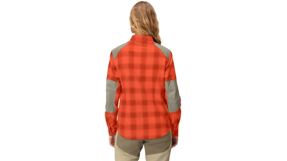 Norrona Svalbard Flannel Shirt - Womens, Orange Alert/Rooibos Tea, Large, 2401-23 5656 L