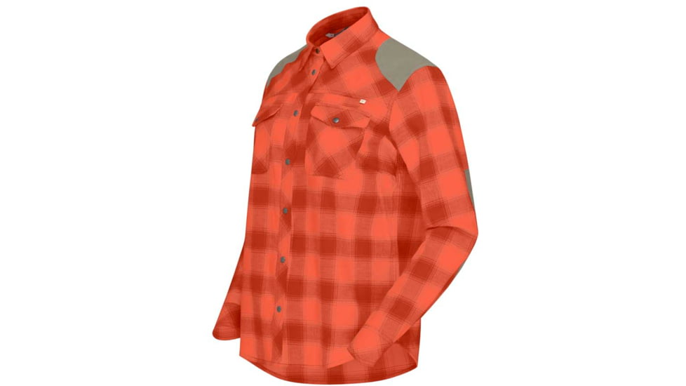 Norrona Svalbard Flannel Shirt - Womens, Orange Alert/Rooibos Tea, Large, 2401-23 5656 L