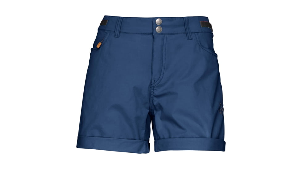 Norrona Svalbard Light Cotton Shorts - Womens, Indigo Night, Small, 7042698359148
